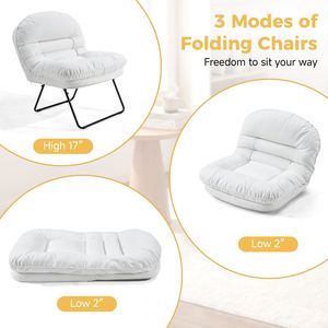 Silla Plegable Tipo Chaise Longue, Asiento de Piso Multifuncional Portátil para Jugar, Leer, Descansar y Meditar - Product Image 2