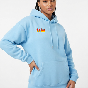 Sweat-shirts à capuche amples en molleton bleu clair pour femme, pulls à manches longues, sweats à capuche à épaules tombantes pour femme - Product Image 1