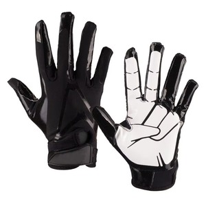 Gants de football américain en néoprène personnalisés avec grip adhésif, sangle Velcro réglable, sans manches, unisexes pour adultes, gants de sport d'entraînement - Product Image 4