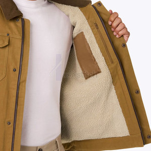 Veste en toile pour homme au design tendance, 100% coton, haute qualité, durable, écologique, respirante, logo sur le devant, streetwear tendance - Product Image 2