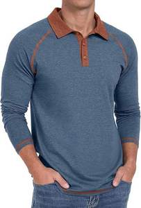Chemise de golf pour homme Kivotech à manches longues, personnalisée, tricotée, 100% coton, respirante, séchage rapide, haute qualité, vente en gros - Product Image 2