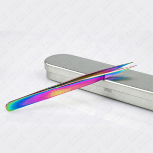 Zullo Industries Precision Volume Eyelash Tweezers Set Stainless Steel Pointed Tip Lash <b>Tools</b> Custom Color with Logo - Product Image 5