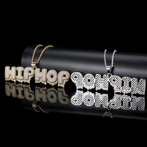 Pendentif Moissanite WIPWOP style Hip Hop Drip, Collier Prénom en Argent 925 Iced Out - Product Image 5