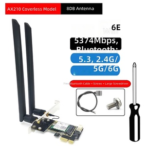 <span class=keywords><strong>Tarjeta</strong></span> <span class=keywords><strong>de</strong></span> Red Inalámbrica PCIe WiFi 6E AX210, Adaptador <span class=keywords><strong>de</strong></span> Escritorio BT5.3 con Antena <span class=keywords><strong>de</strong></span> 8dBi 10dBi para Windows 10 11 - Product Image 4