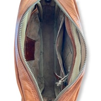 Bolsa de Mensajero de cuero de cabra hecha a mano de cuero marrón para uso de oficina Bolsa de mensajero de hombro usada multiusos