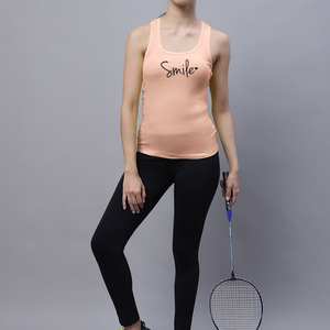 Fashionable Custom <b>Plus</b> <b>Size</b> Women's Sporty Letter Pattern Breathable Quick Dry Lightweight Eco-Friendly Knitted Tank <b>Tops</b> - Product Image 5