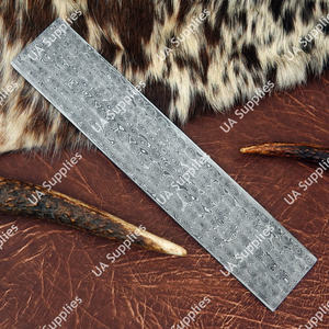 Vente en gros directe usine OEM/ODM Matériaux et fournitures pour la fabrication de couteaux en acier Damas Full Tang 10 pouces Rain Drop Blank Billet sur mesure - Product Image 4