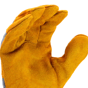 Gants de travail professionnels en cuir de vachette de bonne qualité, résistants à la chaleur, pour le jardinage, la menuiserie et la sécurité. - Product Image 2