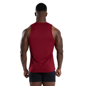 Men's Burgundy Red <b>Mesh</b> Tank <b>Top</b> Breathable Sleeveless Athletic Fitness Vest Gym Workout Training Summer Activewear - Product Image 2
