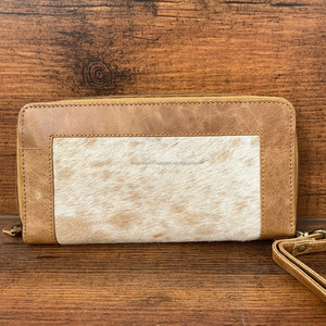 Style occidental vrais cheveux de peau de vache sur pochette en cuir élégant femmes portefeuille en cuir de haute qualité multi utilisations bracelet cadre embrayage - Product Image 5