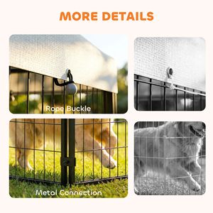 Grande Recinto per Cani 4.6FT X 4.6FT X 5FT in PP con Tetto Bloccabile e Resistente all'Acqua per Animali Domestici di Piccola e Media Taglia - Product Image 5