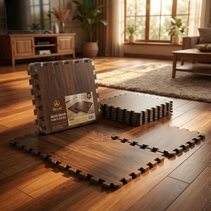 Tapete de Espuma EVA con Patrón de Madera, 60x60cm x 10mm, Encastrable, Antideslizante, Ecológico, para Sala de Estar, Almacén, Gimnasio - Product Image 5