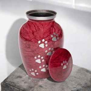 Wholesale Modern Silver Cute Paws Customizable Design Pet Cremation <b>Urn</b> Brass Dog <b>Cat</b> Ashes Uzair Handicrafts Factory Direct - Product Image 2