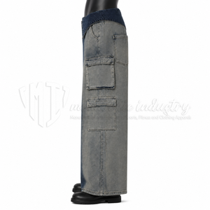 Pantalones Vaqueros Cargo Vintage para Hombre, Lavados, de Pierna Ancha, Corte Holgado, con Múltiples Bolsillos, Estilo Urbano - Product Image 4