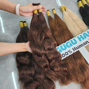 GUGU HAIR Extensions de cheveux vierges vietnamiens de qualité supérieure, double trame, double tirage, toutes couleurs, 100 % cheveux humains - Product Image 3