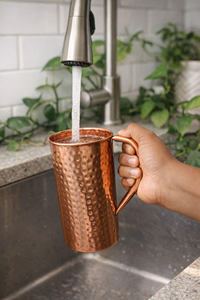 Taza Moscow Mule FAIZA CRAFT de 500ml, Diseño Clásico, Ecológica, con Tapa de Cobre y Asa de Paja, OEM/ODM, Vaso para Bebidas, Gran Venta - Product Image 5