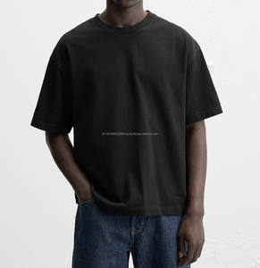 T-shirts personnalisés en gros pour hommes, unis, brodés, sérigraphiés, vierges, coupe oversize, grammage lourd - Product Image 2