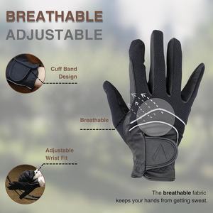 GANTS ÉQUESTRIENS Unisexe en Cuir Élégant Équitation Écran Tactile Synthétique Fort Grip Coupe-Vent Confortable Écologique - Product Image 5
