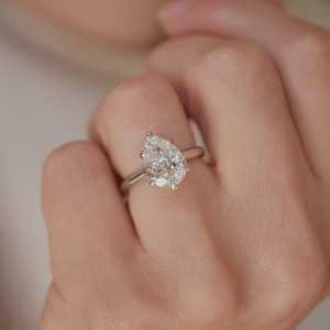 แหวนเพชรเพียร์แล็บโกรว์ ดีไซน์แบบหนามเตย ทองคำแท้ 14K ขนาด 1.7 มม. สไตล์มินิมอล โซลิแทร์ เหมาะสำหรับใส่ทุกวัน เครื่องประดับหรูหรา - Product Image 2