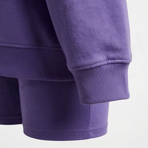 Conjunto de Sudadera de 2 Piezas para Mujer con Estampado Abstracto, Corte Holgado, Estilo Casual, Pantalones Cortos por Encima de la Rodilla, Material de Felpa, Diseño Digital - Product Image 6