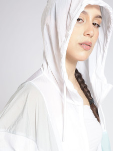 Veste coupe-vent légère froissée pour femme avec fermeture éclair colorée sur le devant, ensemble de vêtements de sport décontractés pour la course en plein air et l'entraînement - Product Image 3