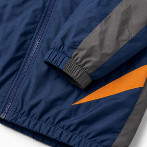 Ensemble de vestes coupe-vent pour hommes, imprimé géométrique bleu gris orange, résistant à l'eau, pour toutes les saisons, vêtements d'extérieur, ensembles coupe-vent personnalisés - Product Image 6