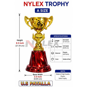 Trophée Payalla 3D sculpté moderne de haute qualité et durable avec finition plastique pour les compétitions sportives et les événements spéciaux - Product Image 3