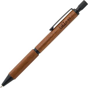 Crayon mécanique en bois KITERA LIFT+ 0,5 mm |   Bois de zèbre/noyer récupéré |   Noyau entièrement métallique |   Gravure au laser |   Plomb noir pour fusil | - Product Image 1