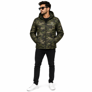 Men's Woodland Camouflage Hooded Puffer <b>Jacket</b> <b>Waterproof</b> Windproof Thermal Insulated <b>Winter</b> Outdoor Hiking Hunting Full Zip - Product Image 2