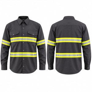 Camiseta Polo de Seguridad Reflectante de Alta Visibilidad, Camisetas Polo de Trabajo de Alta Visibilidad para Hombre en Venta al por Mayor con Rayas Amarillas - Product Image 1