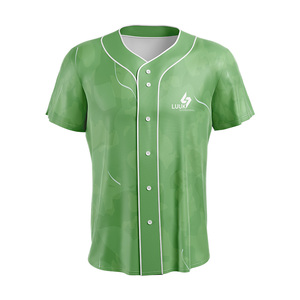 Camiseta de Béisbol para Mujer, Tallas Grandes, Tejido de Malla Transpirable, Cierre con Botones, Impresión de Logotipo Personalizado, Suministro de Fábrica OEM ODM - Product Image 1
