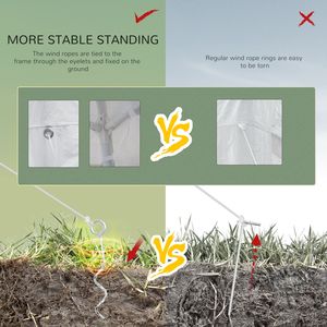 Gazebo per feste con tettoia grande 20x10 Grand Haven, pareti laterali rimovibili in PVC, telaio in acciaio e pali in ferro per grandi eventi - Product Image 5