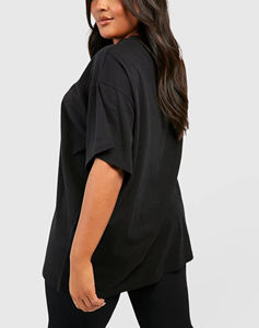 เสื้อยืดผู้หญิงพิมพ์ลายตามสั่งสำหรับฤดูร้อน ผ้าฝ้าย 100% ทรงโอเวอร์ไซส์ ยูนิเซ็กซ์ รับผลิตแบบ OEM ODM พร้อมลายอาร์ไกล์และลายตัวอักษร - Product Image 2