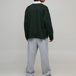 Polo de Manga Larga para Hombre, Color Verde Oscuro, Tejido de Algodón, Estilo Casual, Corte Regular, Diseño con Botones, Antiarrugas - Product Image 6