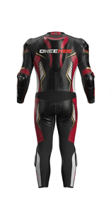 Traje de Carreras MotoCP de Cuero Genuino Premium de Una Pieza con Protectores y Joroba para Días de Pista - Product Image 2