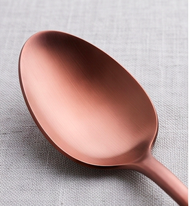 Rose Gold <b>Matte</b> Finish Stainless Steel Fork and Spoon Set Modern Flatware For Wedding <b>Table</b> Dining Rust Resistant Metal Utensils - Product Image 2