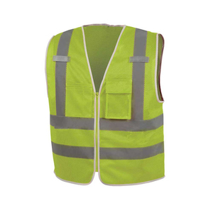 เสื้อกั๊กสะท้อนแสงแบบใหม่สำหรับงานนิรภัย มาตรฐาน ANSI Class 1 EN ISO 20471 Class 2 ไฟ LED กระพริบ  โลโก้สั่งทำได้ คุณภาพดีที่สุด - Product Image 2