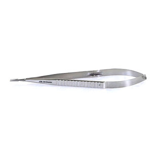 Porte-aiguille micro-ophtalmique Castroviejo à mâchoires droites en acier inoxydable avec revêtement TC, 6,25 pouces (16,5 cm) - Product Image 1