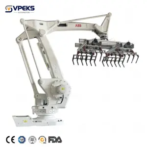 VPEKS Robotic Column Bag Palletizer Machine for Robot Palletizer Line Cement 20kg 50kg Carton Box Automatic Packing Line