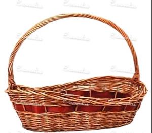 Panier de pique-nique rond multifonctionnel moderne et écologique en fibre végétale Carehome, avec poignée pliable, pour le stockage des fruits et légumes - Product Image 2