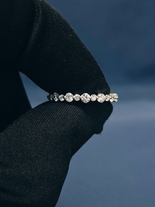Bague Rizta Jewel en or blanc 14 carats et diamants de laboratoire DE VVS, entièrement sertie, cadeau idéal - Product Image 3