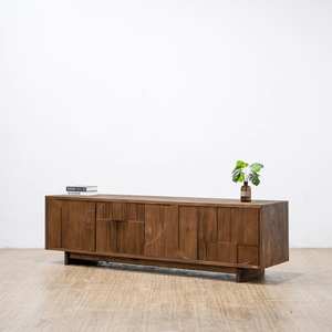 Meuble TV contemporain de luxe en teck massif sur mesure, console de rangement écologique pour salon, fournisseur de meubles pour la maison aux États-Unis - Product Image 6