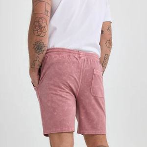 OEM Service Custom Embroidery Logo Sun Faded <b>Shorts</b> Summer Cotton Drawstring Vintage Men Raw Edge Acid Wash <b>Shorts</b> - Product Image 6