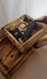 Handmade Oak Wood Square Tray Small Serving Tray & Workspace Desk Organizer Tray By HWC - Product Image 2