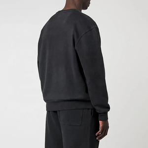 Sweat-shirt à capuche personnalisé surdimensionné avec logo brodé en chenille, 100% coton, doublure en polaire, séchage rapide, respirant, pour homme - Product Image 4