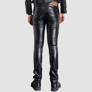 Pantalon en cuir noir pour garçons - Product Image 3