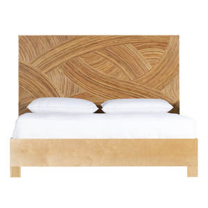 Swirl Rattan Standard Cama de Madera Color Natural - Product Image 1