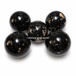 Esfera de Cristal de Turmalina Negra de Alta Calidad, Hecha a Mano por Muntaha, para Sanación y Feng Shui, Escultura Artística Coleccionable, Envío a Todo el Mundo - Product Image 2