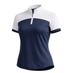 เสื้อโปโลผู้ชายแขนสั้นถักลายบล็อกสี แห้งเร็ว สไตล์สปอร์ต - Product Image 3