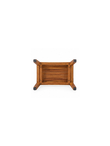Modern Minimalist Wooden Solid Teak Tufted <b>Stool</b> with Curve <b>Seat</b> Stable Legs Eco-Friendly Space-Saving Dining Room Furniture - Product Image 6